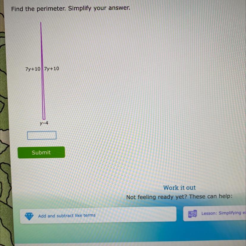 Find The Perimeter. Simplify Your Answer.