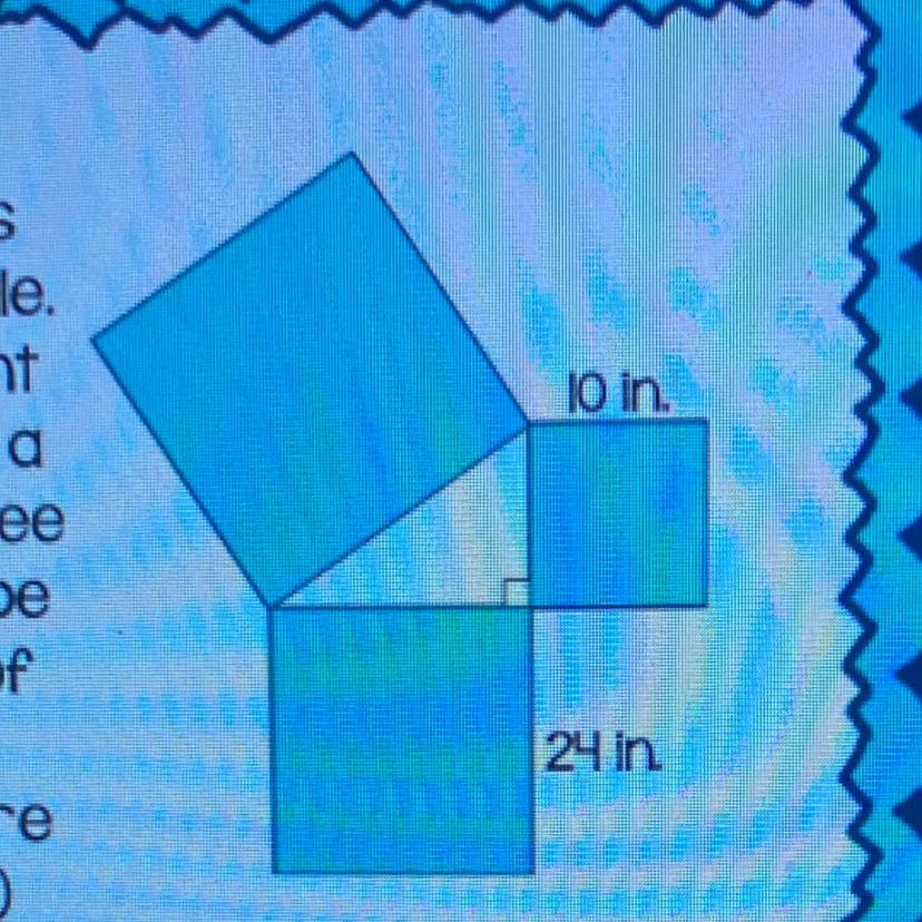 Three Squares Arejoined At The Verticesto Form A Right Triangle.The Figure On The Rightshows The Lengths