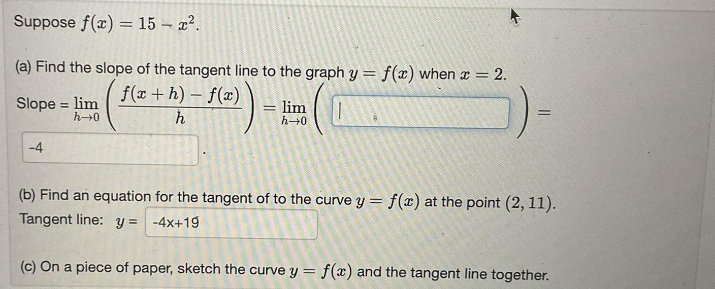 Please Check The Photo (Calculus), I Just Need The First Part Of This Answer Solved.