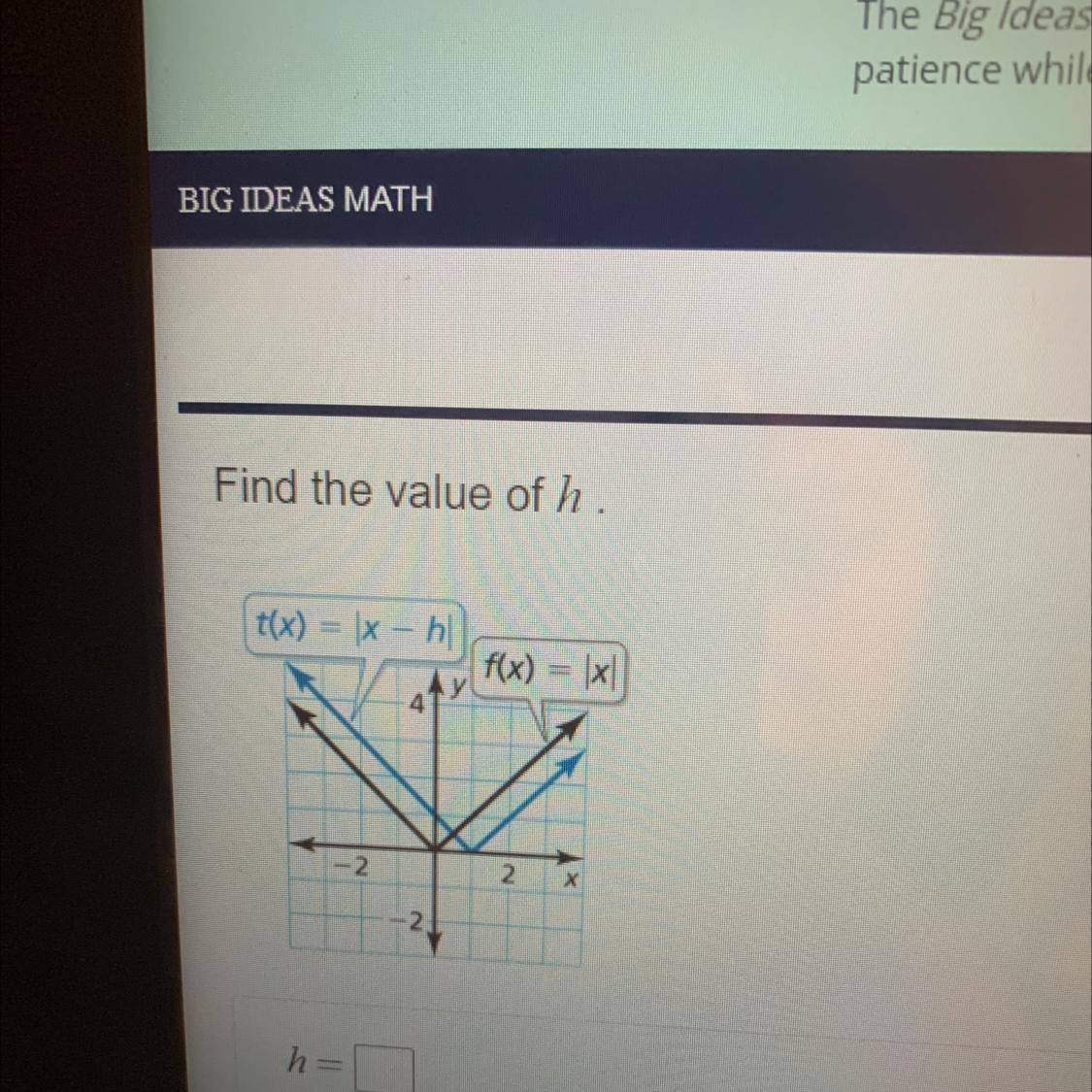 Find The Value Of H 