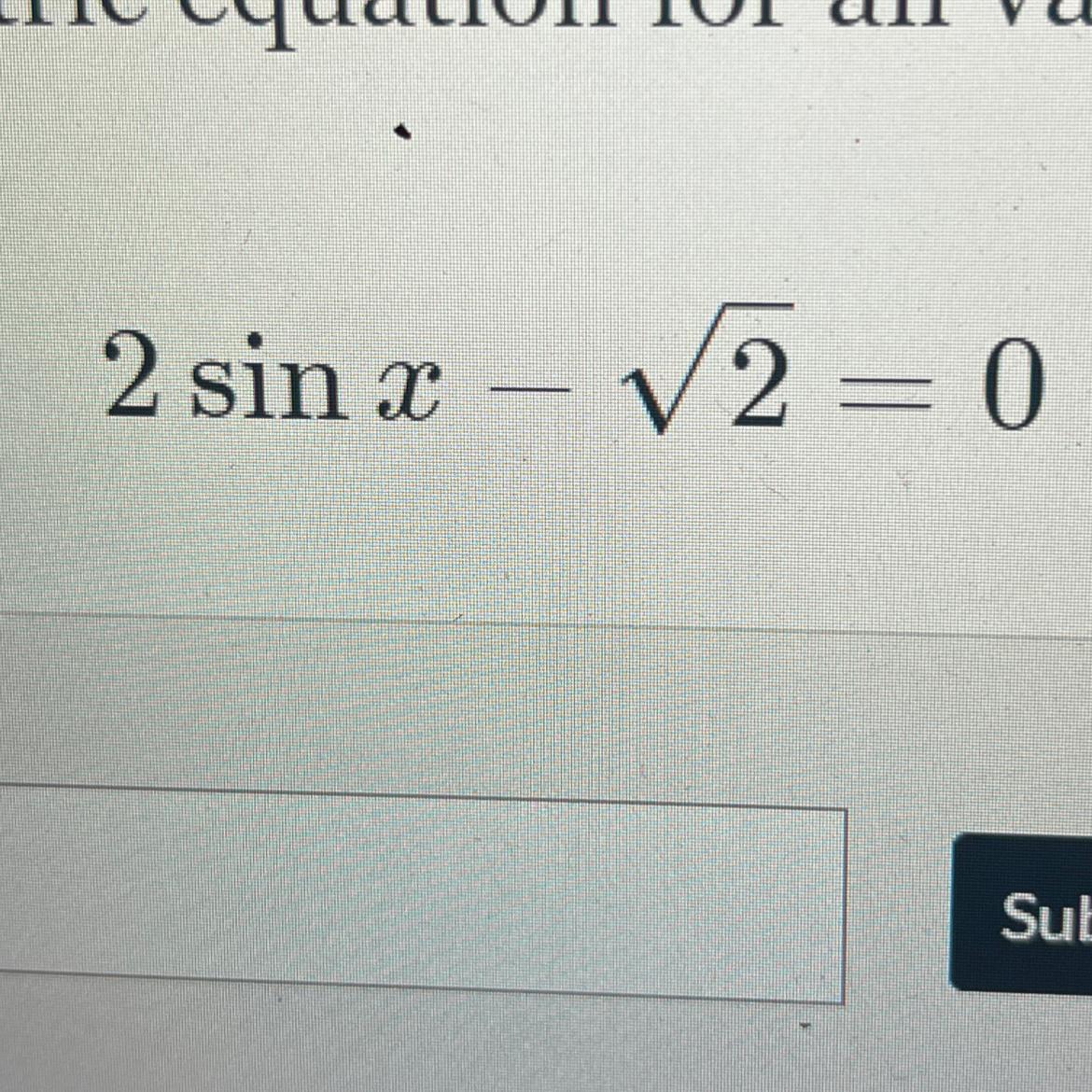 Solve The Trigonometry Equation For All Values 0 X &lt; 2 