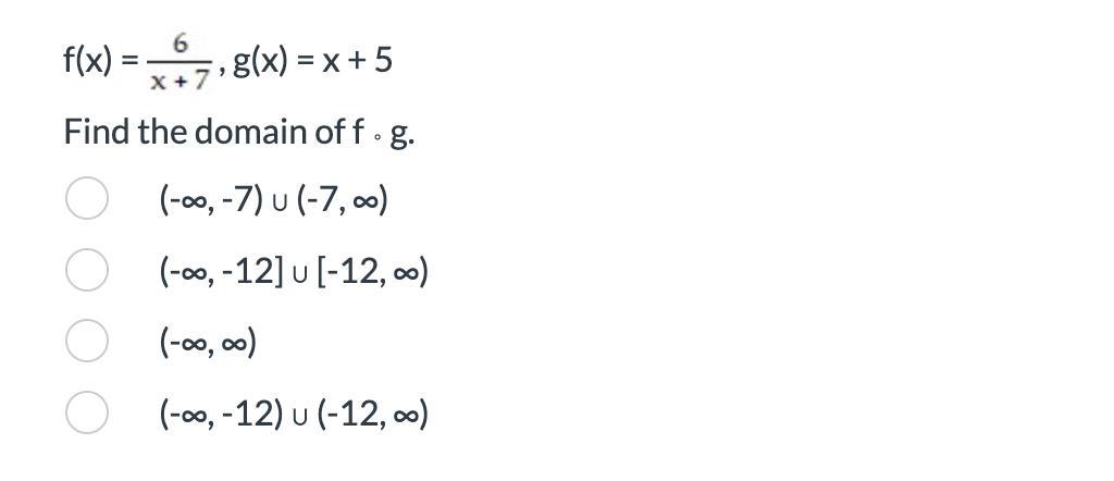 How Do I FindFind The Domain Of F G In The Equation