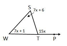 Use The Exterior Angle Theorem To Find The Value Of X In The Triangle Below.A X = 7B X = 5C X = 12D X