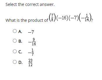 Select The Correct Answer.What Is The Product Of ?A. B. C. D.