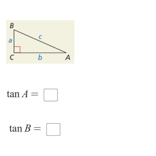  Write Expressions For The Tangent Of Each Acute Angle In The Right Triangle.