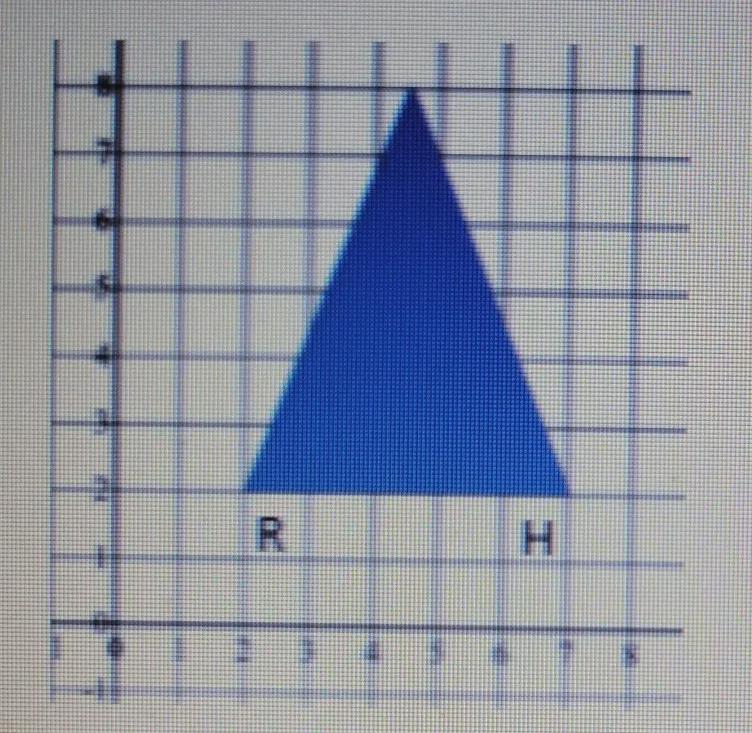 If We Use RH As The Base Of This Triangle, The Height Is ___ Units.