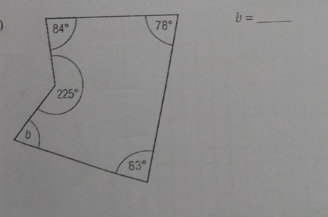 Calculate The Size Of The Unknown Angle In This Polygon. 