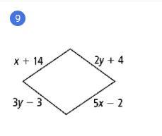 Find The Value Of Y From The Above RhombusA. 2B. 3C. 7D. None Of These