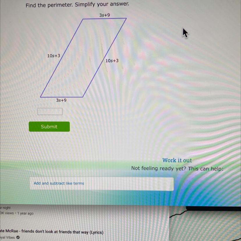 Find The Perimeter. Simplify Your Answer.