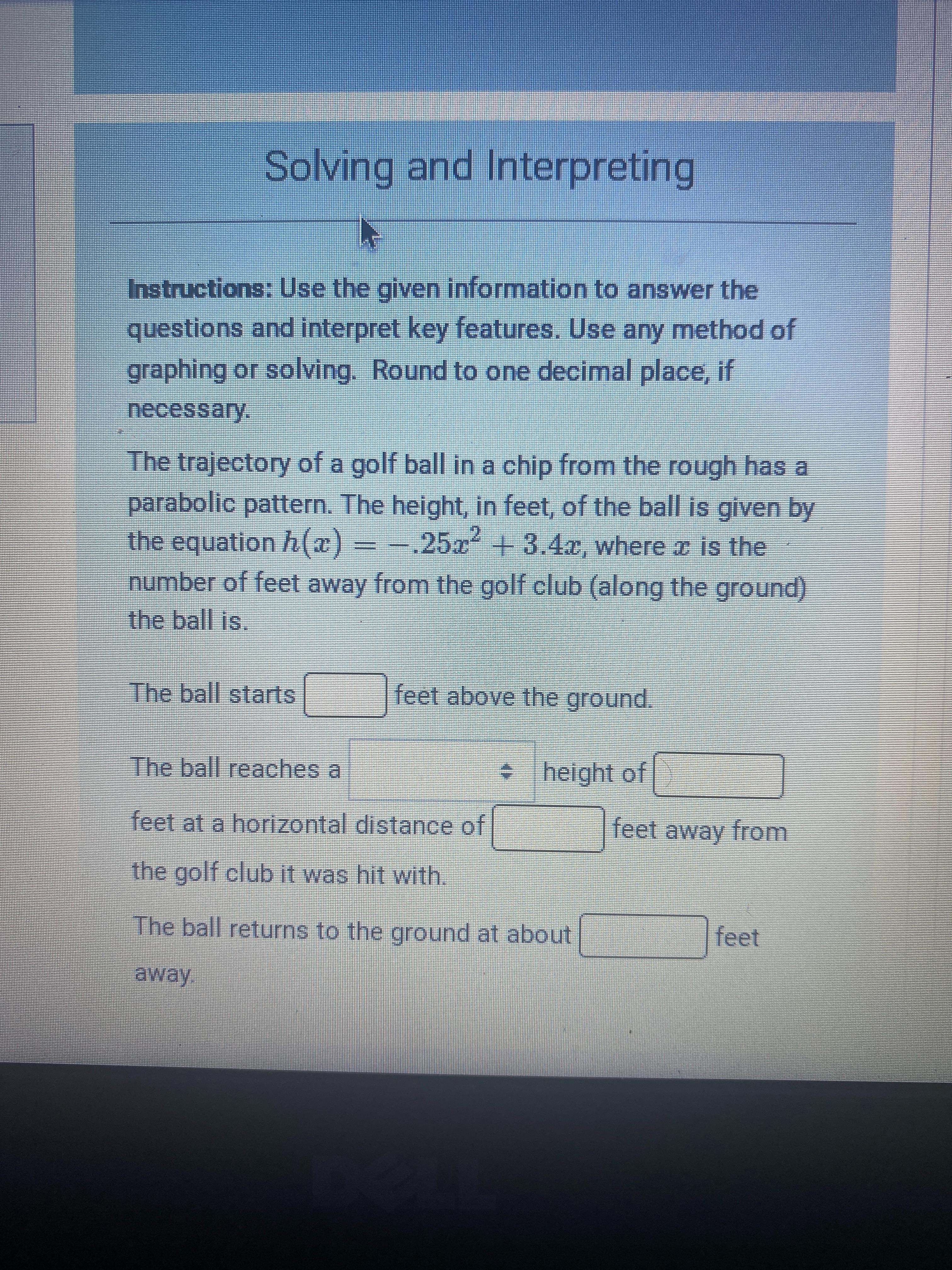 Instructions: Use The Given Information To Answer Thequestions And Interpret Key Features. Use Any Method