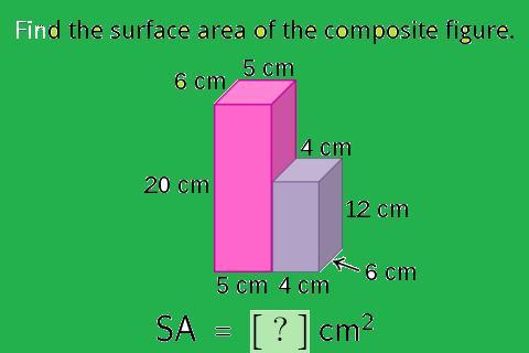 Find The Surface Area Of The Composite Figure.SA = [ ? ] Cm^2
