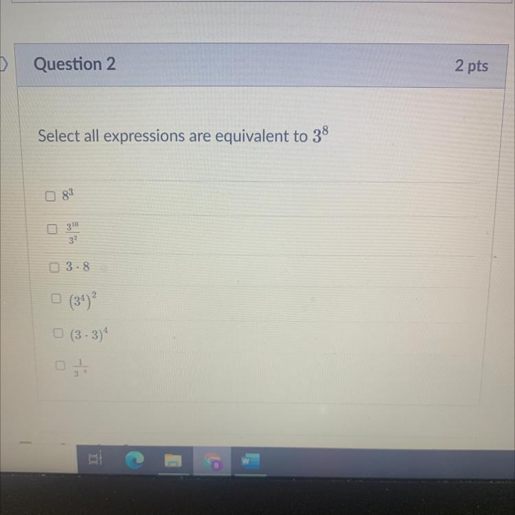 Select All Expressions Are Equivalent To 3^883310323.8(34)o (3.3)3