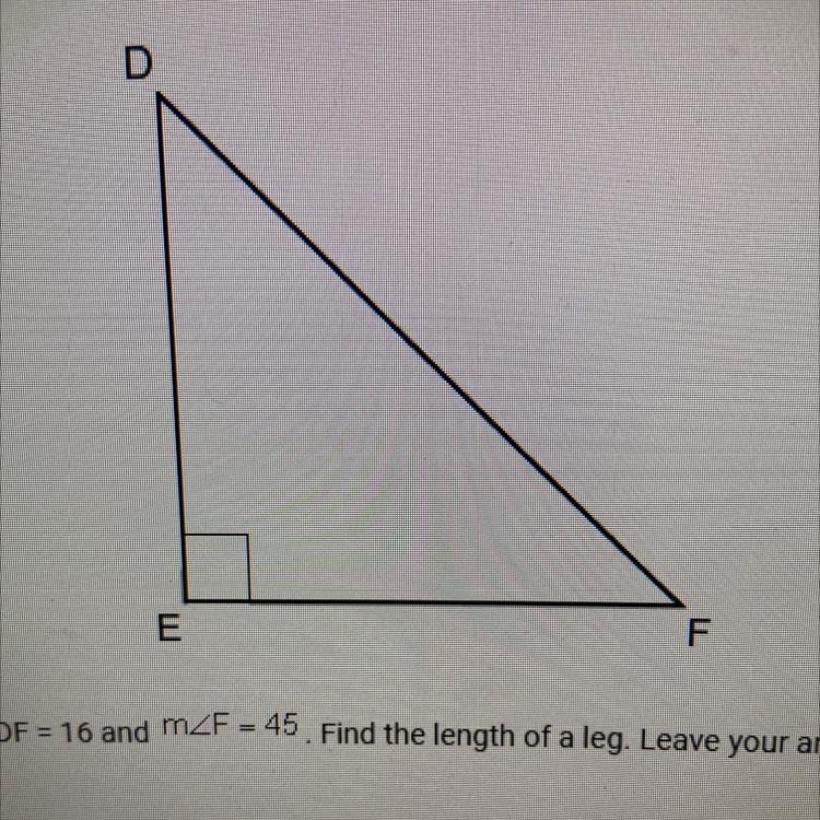 In ADEF, DF = 16 And M