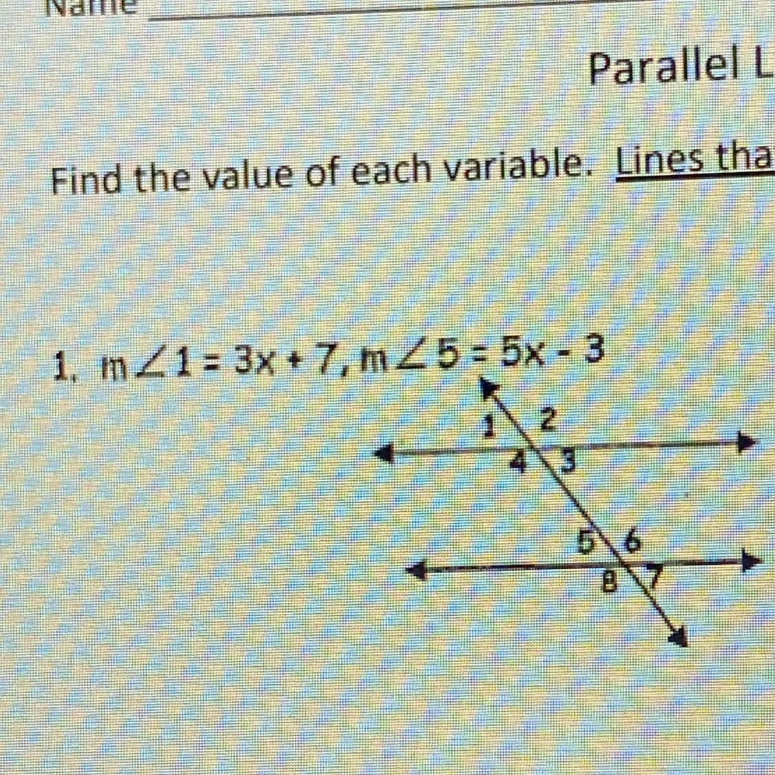 Find The Value Of Each Variable.