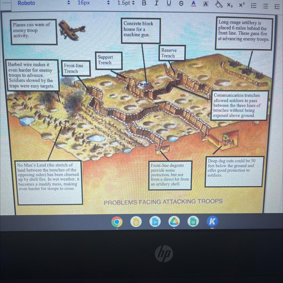 2. Study The Diagram Below. What Is One Thing About The Trench System That Fascinates Or Surprises You?