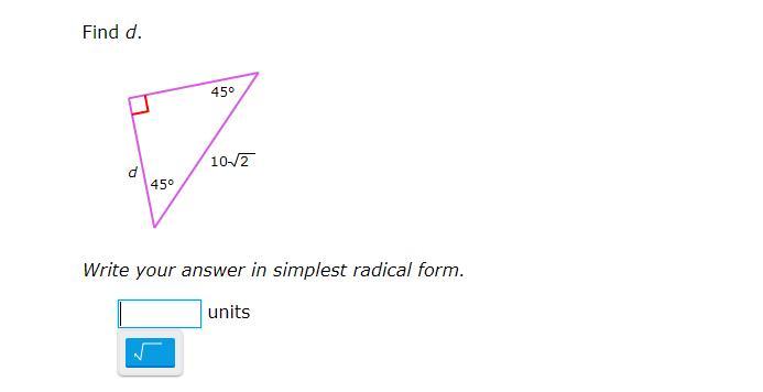 PLEASE HELP ME Thank Youanswer Needs To Be In Simplest Radical Form Find D