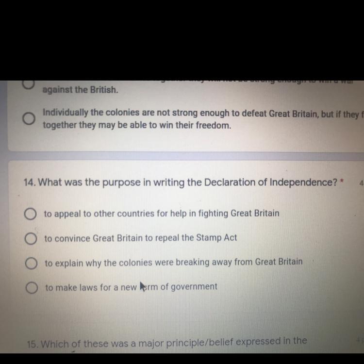 What Was The Purpose In Writing The Declaration Of Independence 