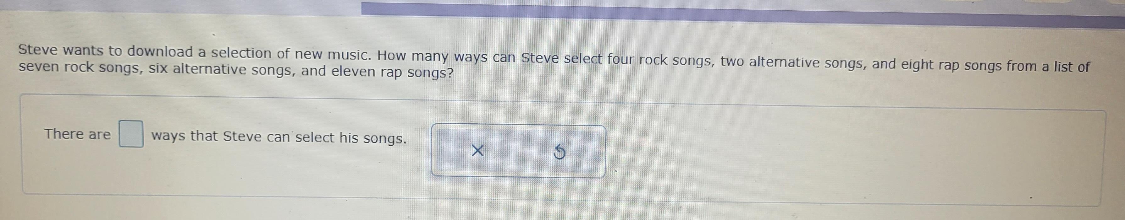 How Many Ways Can Steve Select A Song