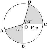 Find The Area Of The Shaded Regions. Give The Answer As A Completely Simplified Exact Value In Terms