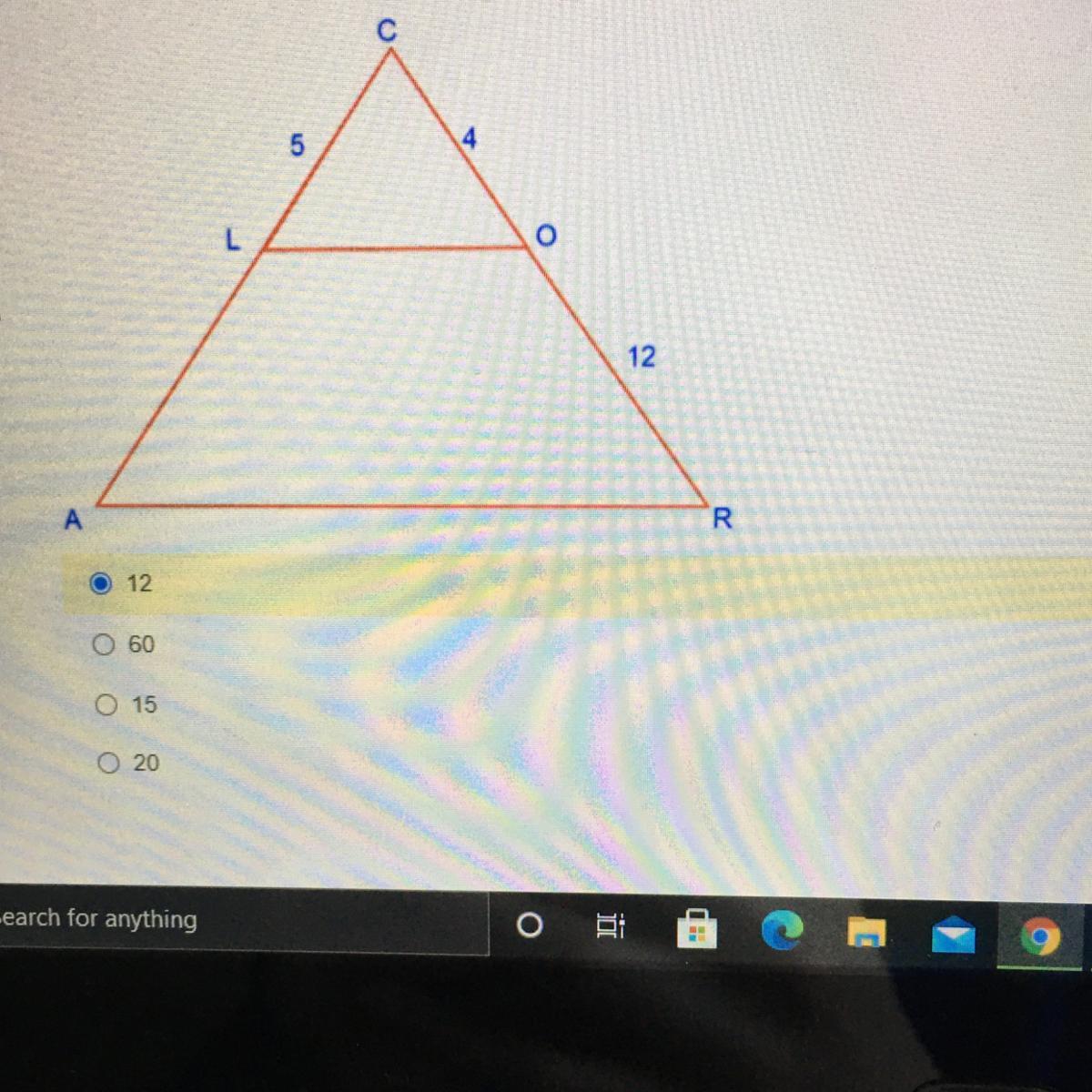 Find The Length Of LA Triangle Proportionality