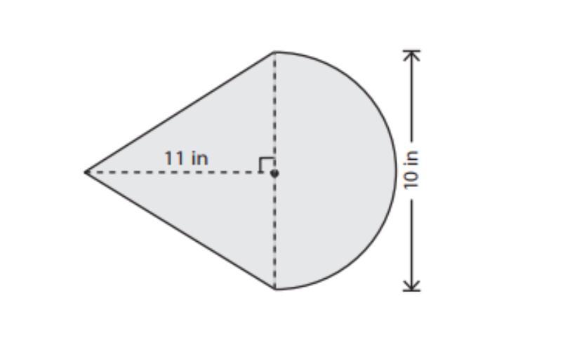 Find The Area Of The Following Figure: 11in 10in