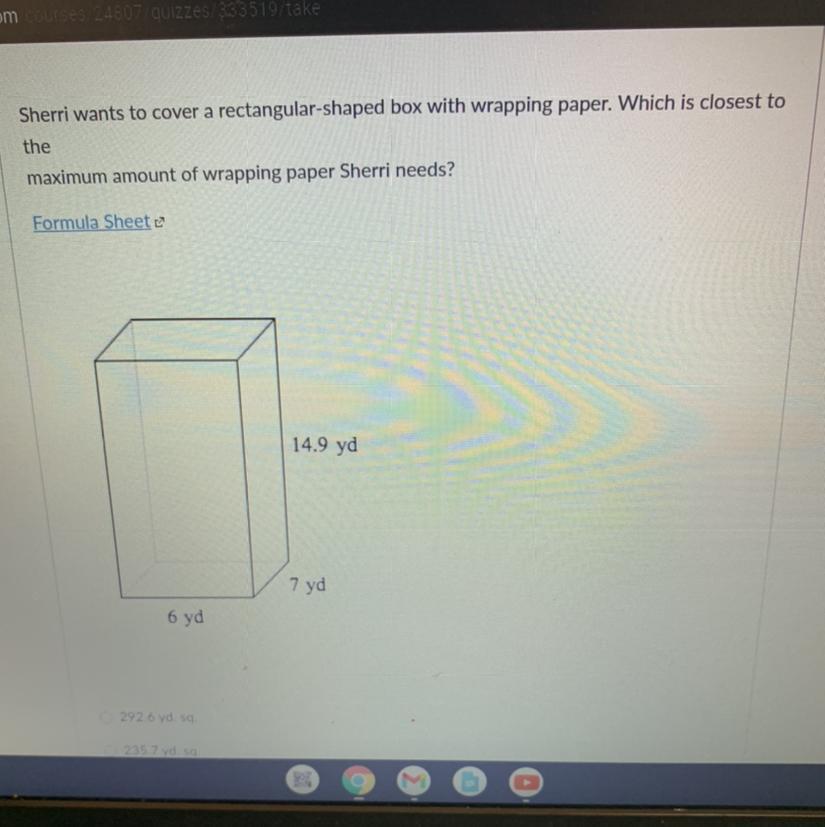 A. 292.6 B. 235.7c. 471.4d. 625.8pls Help