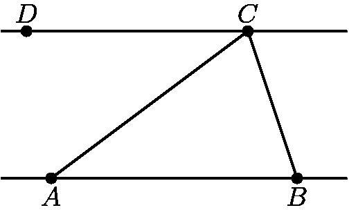 In This Figure, DC Is Parallel To AB. Angle DCA Is 3x+14, Angle ACB Is 10x+12, And Angle CAB Is 5x-2.