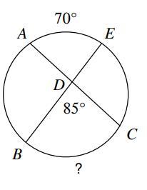 Find The Missing Arc:Arc BC =