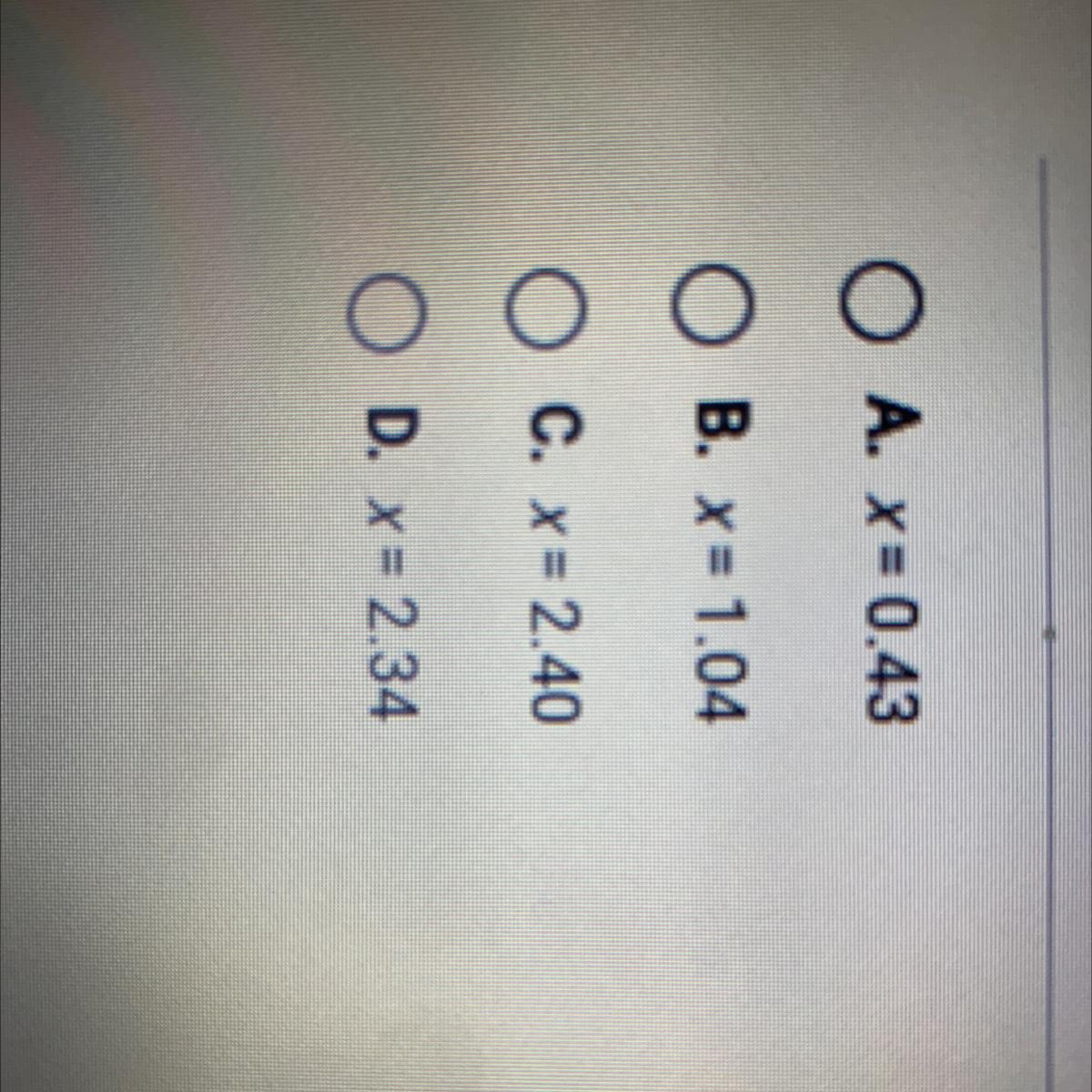 What Is The Solution To The Equation Below? Round Your Answer To Twodecimal Places.6 = 66