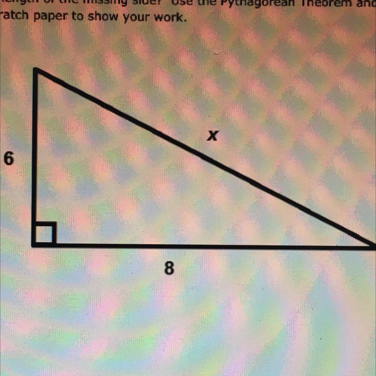 Help Fast Plz What Is The Length Of The Missing Side? Use The Pythagorean Theorem 