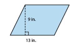 Find The Area Of The Parallelogram.The Area Of The Parallelogram Is [a] In2. Please Help
