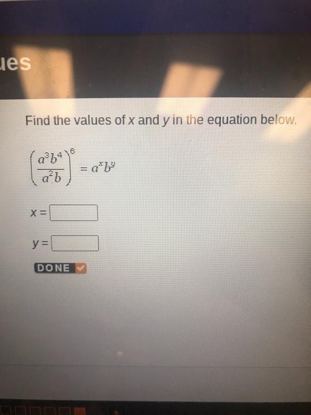 Find The Values Of X And Y In The Equation Below.ab4ab= A*bX=