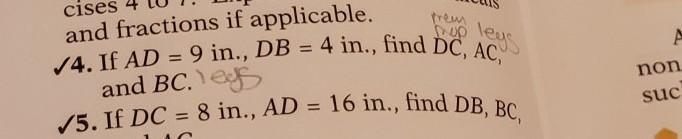 I Need Help With Solving Propotional Segments In Right Triangles. I Need Help With Number 4.