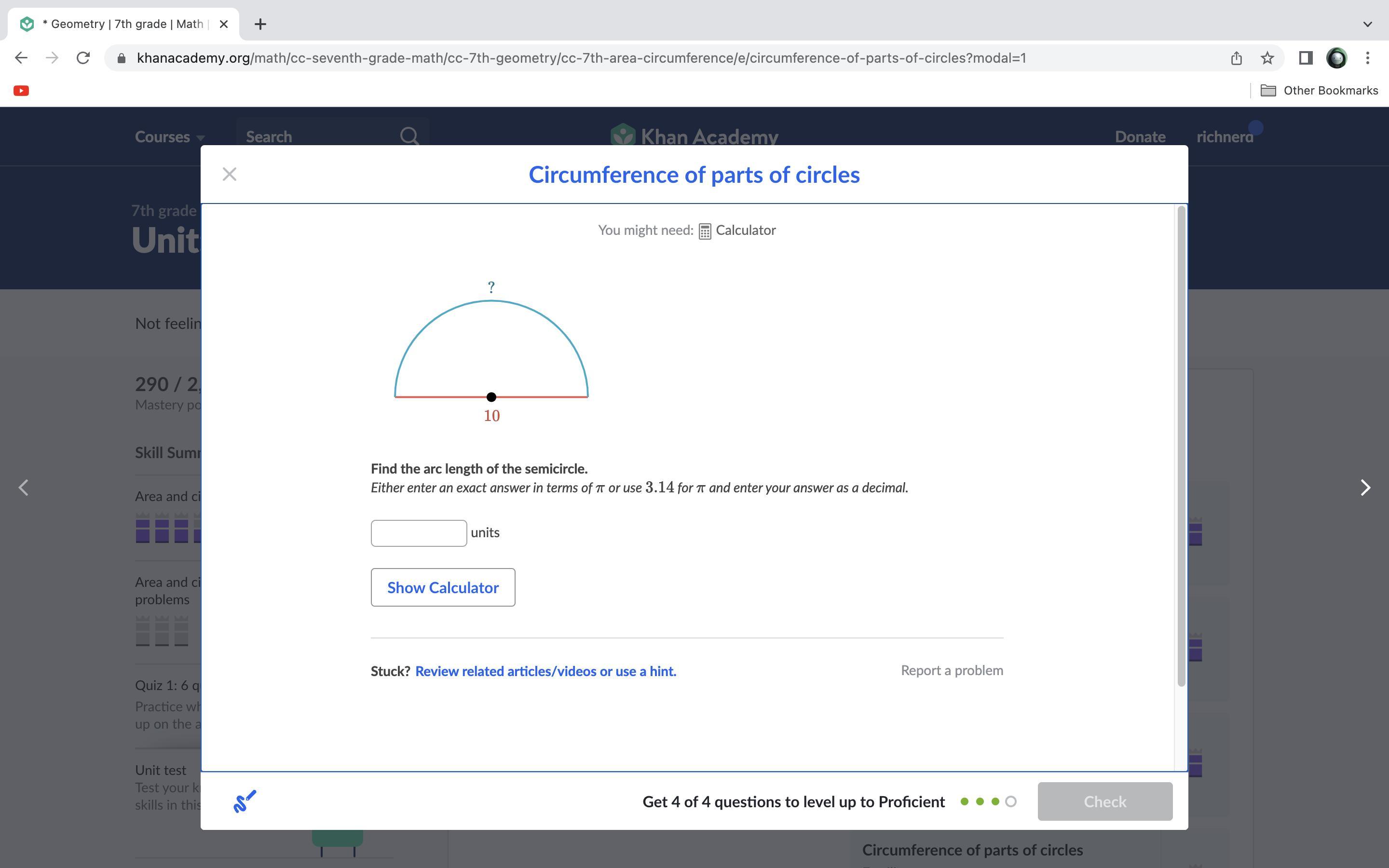 **PLS HELP**Find The Arc Length Of The Semicircle.Either Enter An Exact Answer In Terms Of \pipi Or Use