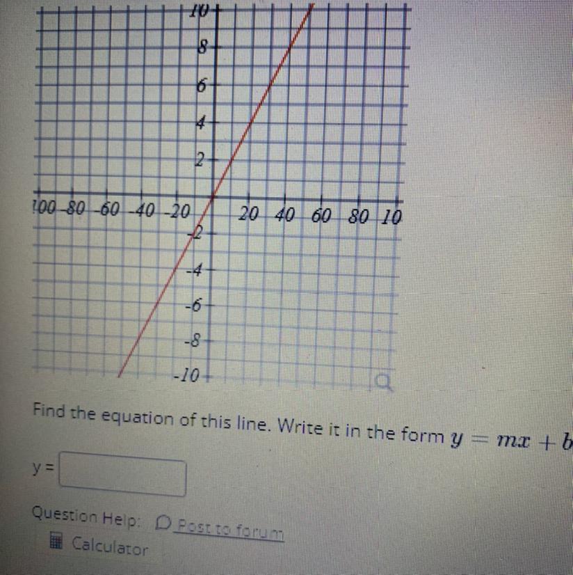 Please Help Find The Equation Of The Line Then Write It In The Form Y=mx+bY= ?