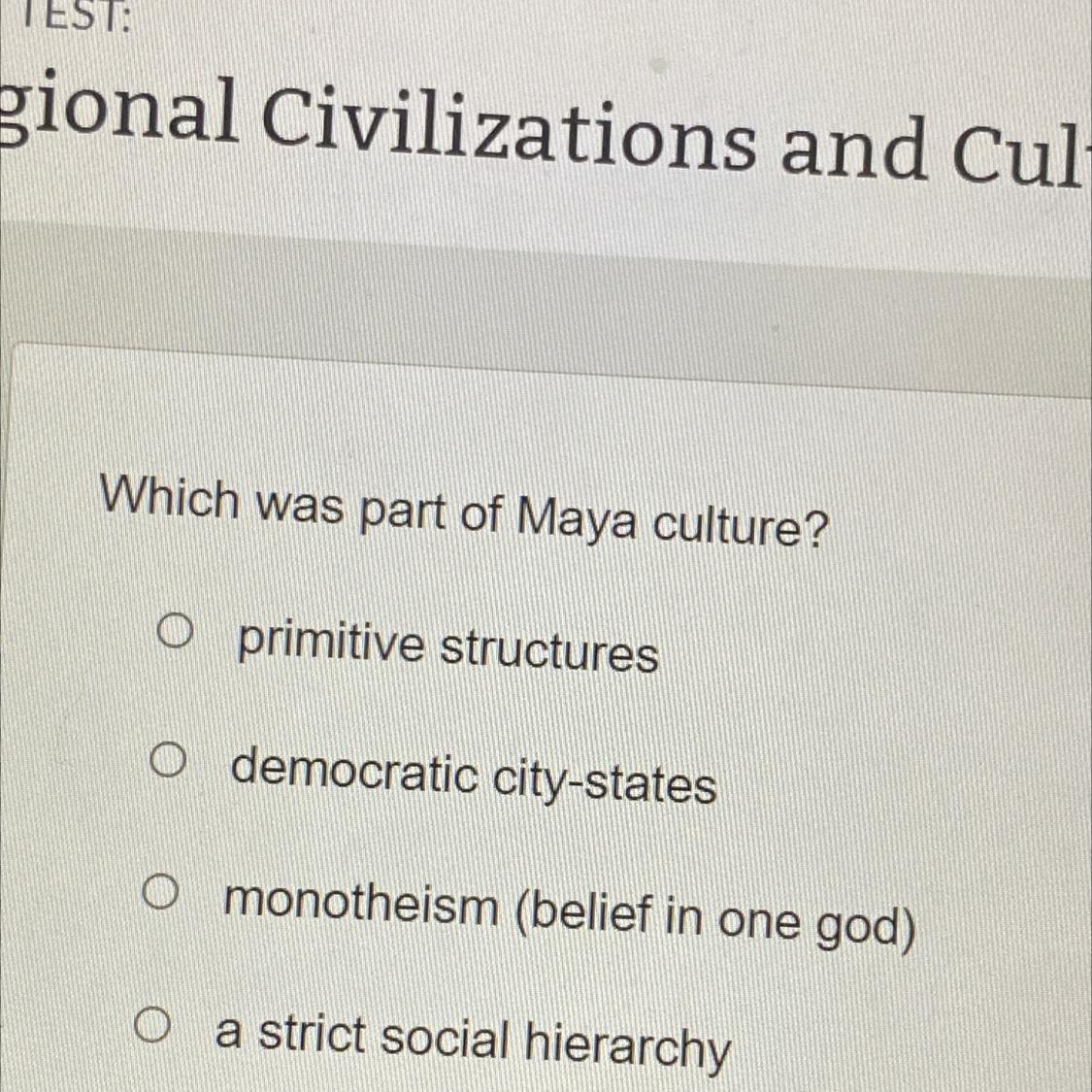 Which Was Part Of Maya Culture?