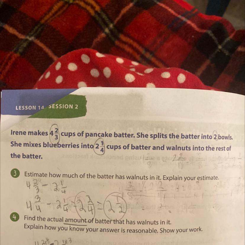 Having A Hard Time Explaining To My Daughter How To Explain Her Estimate Of This Problem. 