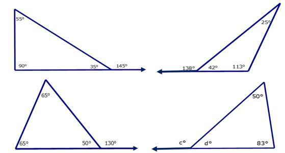 Hi, Please HelpBased On These Triangles, Which Statement Is True?A. C= 133, Because 180(50+83)=47 And