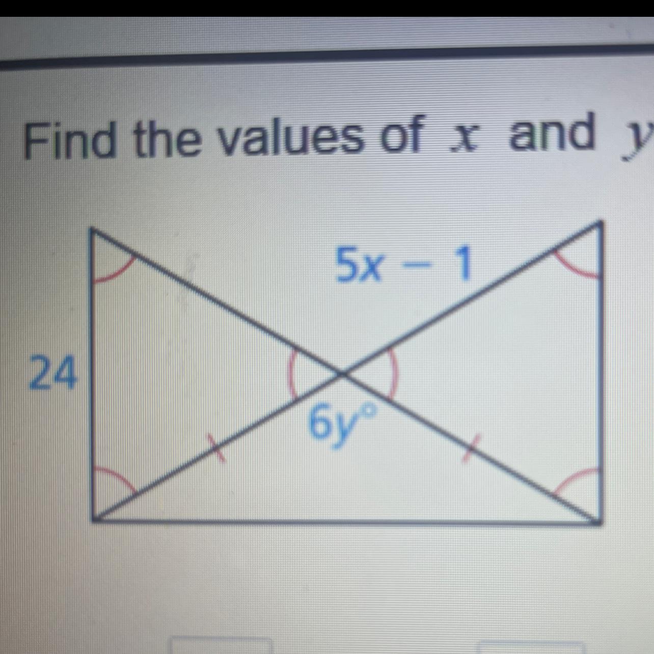 Find The Values Of X And Y.