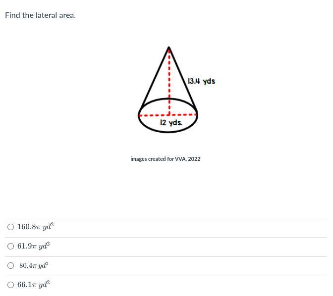 What Is The Lateral Surface Area Of This Figure?