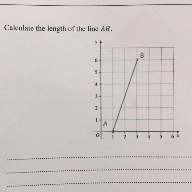 Calculate The Length Of Line AB