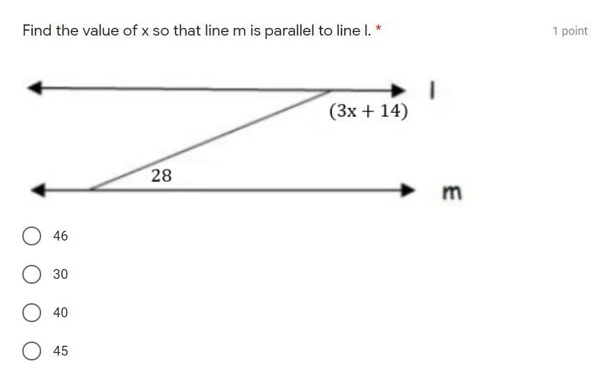 Find The Value Of X So That Line M Is Parallel To Line L.