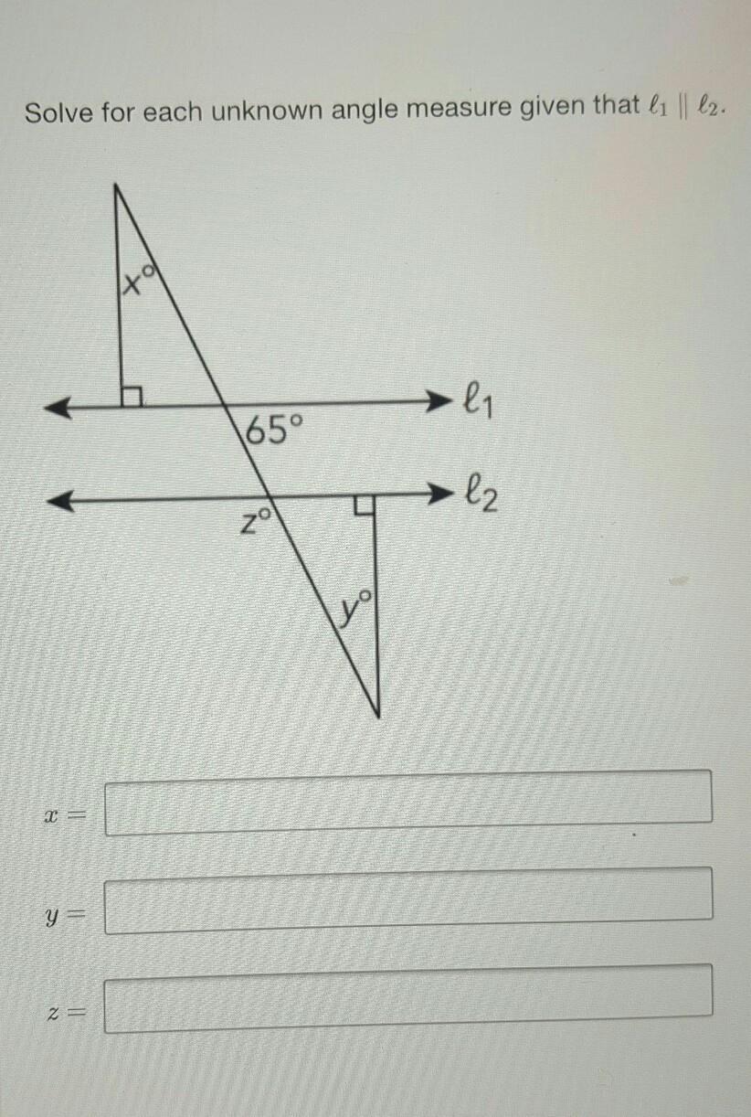 Solve For Each Unknown Angle Measure...Please Help! This A A Test Btw So Please Give Me The Right Answer!