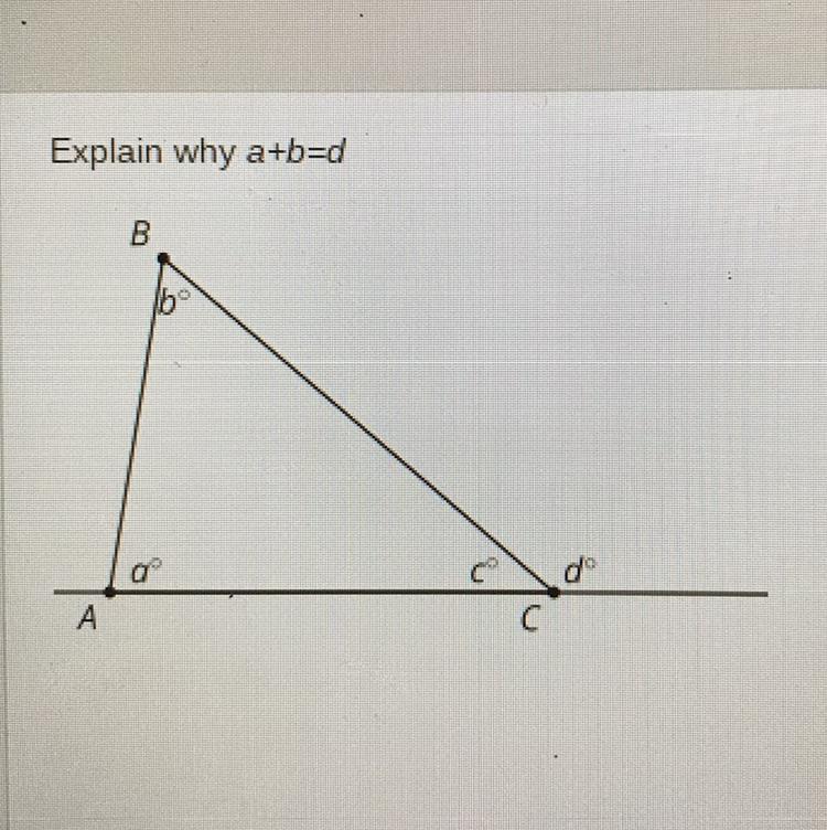 Explain Why A+b=d Because I Dont Understand