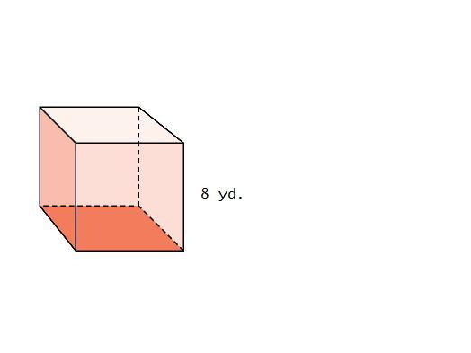 An Image Shows A Square Prism With A Height Of 8 Yd.The Prism Has A Base Area Of14 Yd.^2What Is The Volume