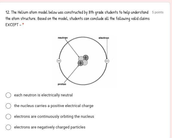 Based On The Model, Students Can Conclude All The Following Valid Claims EXCEPT