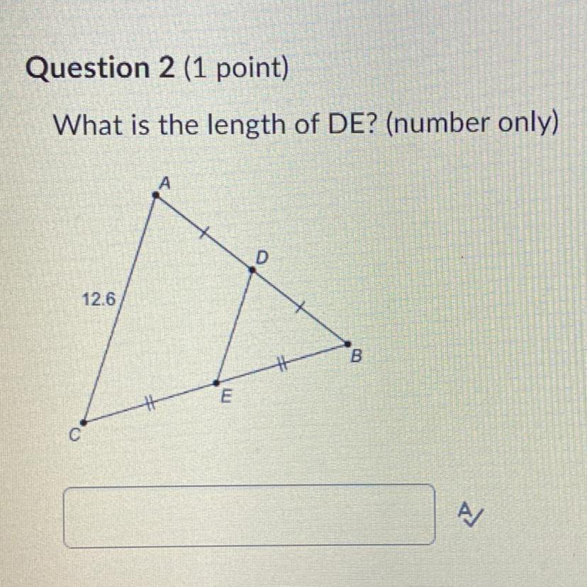 What Is The Length Of DE?