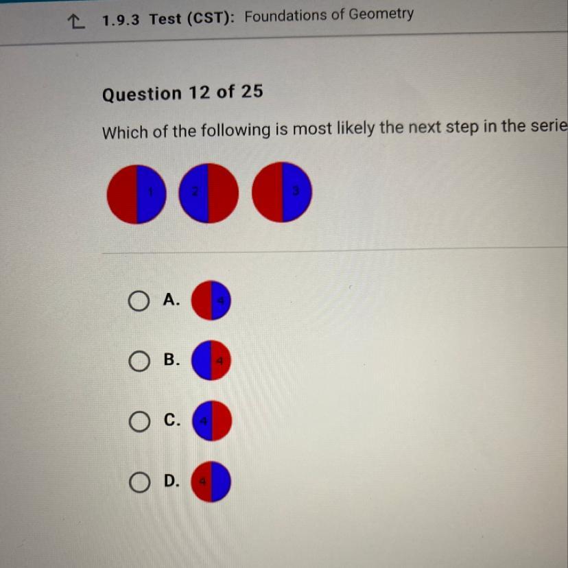 Which Of The Following Is Most Likely The Next Step In The Series 