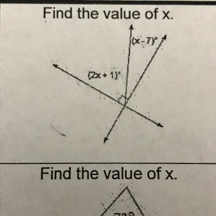 Find The Value Of X, (x-7)(2x+1) Pleas Help!!!! 