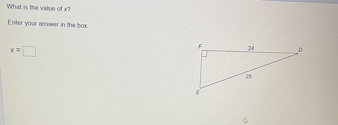 Please HelpWhat Is The Value Of X?Enter Your Answer In The Box.X =FEL242512 3 4 5